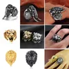 Personnalité Animal Dragon Elephant Lion Tiger Wolf Anneaux pour hommes 14k Gold Cool Biker Ring Fashion Bijoux Accessoires