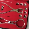 12pcs/Set Perforator Dent Dam dla dentysty gumowej puncher puncher szczypce zęby sprzęt laboratoryjny ortodontyczne odontologia narzędzie