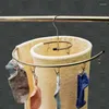 Hängare rostfritt stål filthängare runda spiral täcke ark roterande torkställ med klipp