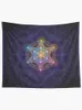 Gobeliny Metatron's Cube Merkabah Tobestry Outdoor Decor Japońskie dekoracje domu estetyka