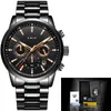 Mens Sport Quartz Assista a aço à prova d'água Eyes Multifunction Watch Business High Quality Watch E3