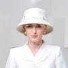 BERETS FS 2024 Damer Vita bowlerhattar för kvinnor formellt tillfälle vår elegant mode brittisk topp cap ull filt fedora