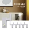 6/10pcs LED Hinge Lampes sous les lumières de l'armoire Armoire universelle Armoire de nuit lampe pour le tiroir de placard de cuisine de chambre à coucher blanc froid blanc