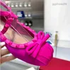 Satin Ballettschuhe Neue Miui Bow Flats Rimmte Rivet Flat Boat Schuhe Seide Satin Kreuzgurt Knöchel Mary Jane Schuhe Frauen lässige Schuhe Feiertags Wohnungen