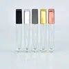 Opslagflessen 10 ml lange vierkante glazen parfum spuitfles met elektrochemisch aluminium mondstuk draagbare cosmetische storage -accessoires