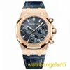 Zwitsers AP pols horloge mannelijke Royal Oak Series 26240or Rose Gold Blue Plate Belt Recay Sports Back Transparant automatisch mechanisch horloge