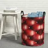 Laundry Bags QUILTED LEATHER Dirty Basket Waterproof Home Organizer Clothing Kids Toy Storage