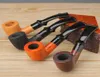 Handcarved briar wood smoking pipe filter pipe holder exquisite tobacco accessories collection wooden smoking pipe whole5154233