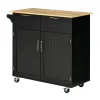 71" Kitchen Pantry, Freestanding Buffet with Hutch, Farmhouse Storage Cabinet, Microwave Cabinet with 3 Drawers, 6 Doors