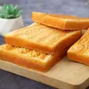 Decorative Flowers Artificial Food Fake Bread Toast Slice Pu Play Kitchen Toys Shop Pography Props Model