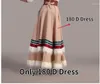 Scary Wear Traditional Tibetan Dance Costumes Robe mongole pour la tenue de festival Longues jupes modernes Big Swing