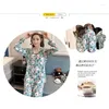 Vêtements à domicile Baju tidur Ready Stock 2pcs Set Femmes décontractées vêtements de nuit