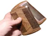 Peigne de coiffure de poche de bois de santal vert 2 tailles peigne en bois naturel fait à la main 1pc lx93166743563