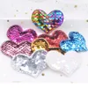 16 pcs gifles paillettes paillettes plaques rembourrées appliques coeur pour les vêtements de sac d'artisanat Supplies de couture bricolage décoration de poils de cheveux bricolage