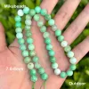 En gros naturel 6 mm 8 mm rare a + chrysoprase lisse rond perles lâches pour les bijoux faisant des bracelets bricolage collier mikubeads