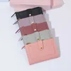 New Womens Wallet Short Wallet Womens Summer Thin Cute Simple Solid Color Student Zero Wallet Female Crowd Design