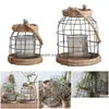 Candle Holders Rustic Metal Lanterns Hanging Lantern Porch Light Cage Holder Drop Delivery Home Garden Dhhxv