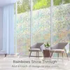 Fensteraufkleber 3D Antistatic Glass Sticker undurchsichtiger Blütenfilm auf kleberfreiem statischen Papier Privatsphäre Schutz