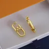 HGH Quality Earrings Designer för kvinnor 18K Gold Plated Hoop Flower med modebrev Retro Personlighetsstud för festsmycken gåva ingen låda