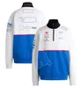 2024 F1 Fans Hoodie Unisex Formel 1 i full längd Zip Hoodie Fashion Racing Team Logo Half Zip Stand-Up Sweatshirt för män Hooded Jacket