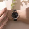 Wristwatches Luxury Ladies Diamond Set Simple Quartz Fashion Black Magnet Stainless Steel 2023 New Women Dress Clock es240409