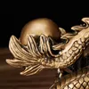 Kinesisk maskot tamronprydnader harts harts Lucky Dragon Sculpture Statue Home Decor Accessories 240408