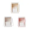 3PCS Flower Gift Paper Plax Clear Window Transparant Square Forme Przenośne pudełka na prezent
