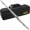 Jean Paul USA Silver Plated Flute (FL -220) - Profesjonalny instrument jakości dla graczy pośrednich i zaawansowanych, elegancki design i bogaty ton