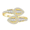 Cluster Rings Original Surround Snake Shaped Full Diamond Ring For Women's Light Luxury Niche Design