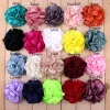 5pcs / lot 8cm 20 couleurs nouveau-née Vintage Soft Artificial Tissu Flowers Bouquet pour mariage mariée Garland Home Flores Chapeau en tissu