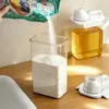 Bouteilles de rangement 1100/1800 / 2300ml Boîte à poudre à linge étanche à l'air vide pour le contenant de blanchiment adoucissant avec étiquettes