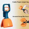 Atuban Dog Pooper Scooper Portable Poop Waste Up up、Bag Discenserの高い強度材料砂利のピックアップ