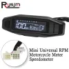 Mini Universal RPM Мотоцикл измеритель тахометр ЖК -диспетей