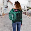 YX GIRL Hawaii Mauna Kea Polynesian Turquoise 3D Printed Novelty Women Casual Long Sleeve Sweater Pullover