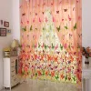 1 Piece 200cm X 100cm Butterfly Yarn Tulle Curtain Butterfly Print Window Screening Brand New Beautiful Screen Curtain