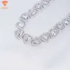 Yeni stil moda takı satmak vücut zinciri hip hop 925 STERLING Silver Moissanite Küba Bağlantı Zinciri İnsan için