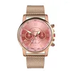 Relógios de pulso relógios femininos de luxo Sport Military Stainless Aço Dial Dial Leather Band Dress Genebra Watch Women Simple