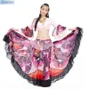 720 graus Flor Impressa Gypsy Salia Belly Dance Darine Tribal Roupas Belly Dance Costume de Flamenco Roupas