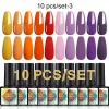 Gel parkson gel polacco set da 8 ml vernice vernice 10pcs/set immergiti dal kit polacco per gel di nail art magnetico longlasting a LED UV