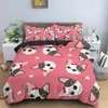 Set di biancheria da letto Copertina per piumiciere per cani da cartone animato per adolescenti con pipistrello soft King set size con cuscino 2/3pcs