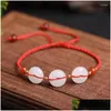 Anklets Hand-Woven Peace Buckle Bracelet Simple Sophisticated Type Red Rope Of Fortune Girlfriends Anklet Retro National Style Drop De Dhwwn