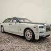 1 18 Rollsroyce Phantom Model Car Zink Legierung Rücken Spielzeugstiezauto mit Schall und leichtem realistischem Modellierungsmodell Spielzeug 240409