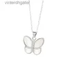 Top Luxury Fine Femmes Designer Collier Vancefe 25 Pure Silver White Fritillaria Butterfly Collier Womens Collarbone Designer Collier de tour de cou de haute qualité