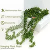 Decorative Flowers 6 Pcs Artificial Succulents Hanging Plants Fake String Of Pearls Greenery Decoration For Wall Home Garden