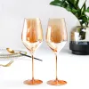 Boutique 400-1000 ml Goldpläterat vinuppsättning rött vinglas Vin Decanter Wine Crystal Glass Goblet Wine Gifts 3 Styles Separator