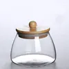 Butelki do przechowywania drewniane pokrywki szklane uszczelnione słoik pojemnik na żywność herbatę butelka kuchenna duża pojemność na słoiki z masonem