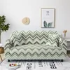 Stol täcker ljusgrön serie tryckt stretchsoffa för vardagsrum högkvalitativ mjuk polyester soffa täcker l loveat