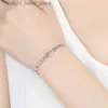 Bangle New 925 sterling silver bracelet amethyst zircon heart-shaped female charm bracelet jewelry gift yq240409