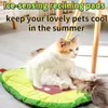 Cat Beds Furniture Summer Pet Cooling Pad Cat Pad Dog Pad Cooling Mat kennel Cat Cage Fruit Shape Pad Pet Supplies Colorful Cotton Filling
