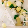 Party -Dekoration Pastellgelbe Luftballons Garland Bogen Kit Macaron Latex Ballon Geburtstag Babyparty Hochzeit Kinder Geschlecht Enthüllung Dekor